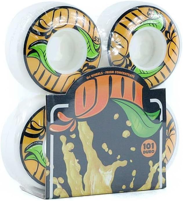 OJ Wheels Concentrates Insaneathane EZ Edge Skateboard Wheels 101a White 52mm