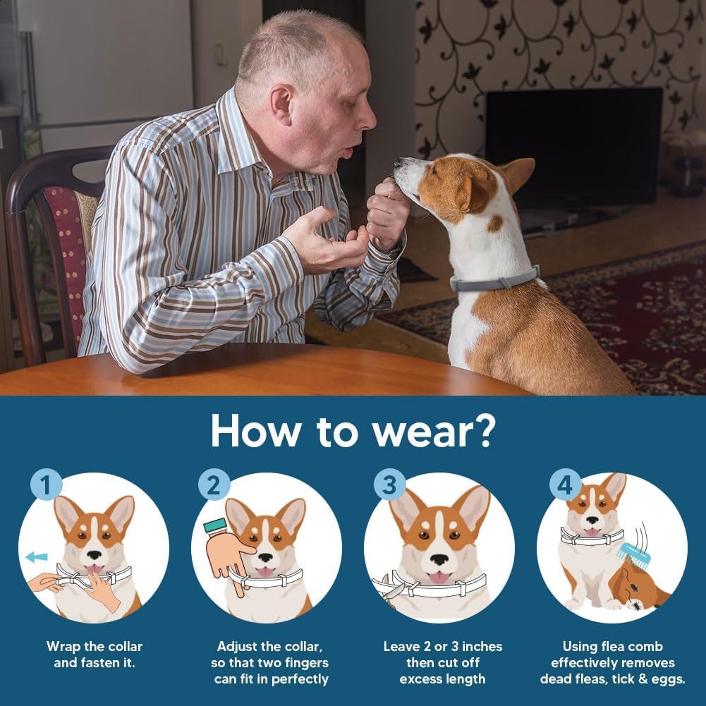 Dog Flea & Tick Collar for Dogs – Pack of 2 | Adjustable, Water-Resistant, Natural Ingredients | Rapid & Safe Protection for All Breeds 2