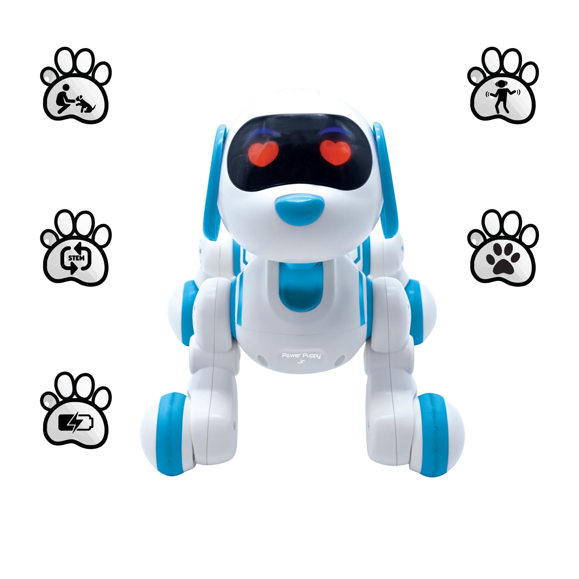 Lexibook Power Puppy® Jr - Il Mio Piccolo Cane Robot telecomandato da addestrare - Cane Robot con Suoni, Musica, Effetti Luminosi, Giocattolo per Bambini e Bambine - PUP01LXB