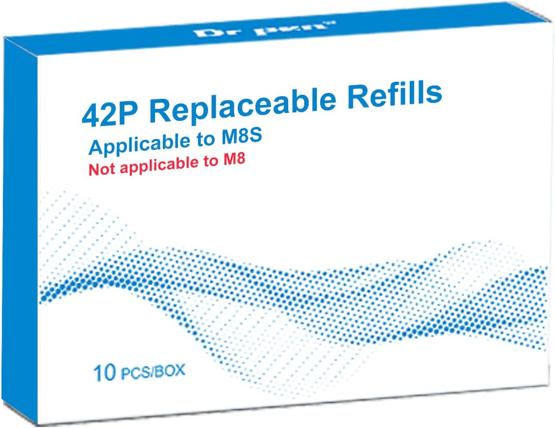 CLETINA 10PCS M8S/A8S/A9 42P Original Replaceable Refills - 42P Replacement Needle Refills(42P)