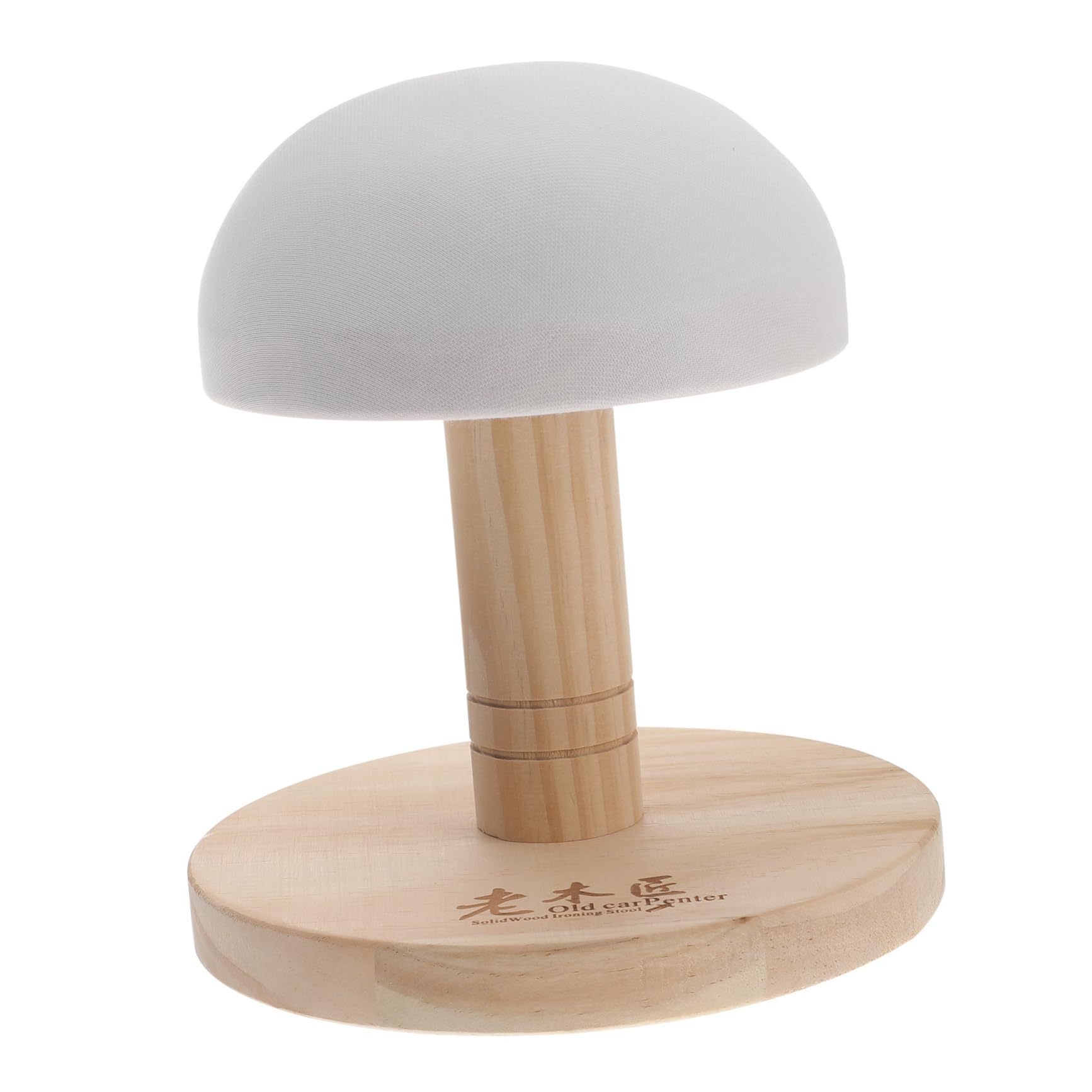 Table à repasser légère avec coussin intégré et tabouret rond en bois GALPADA