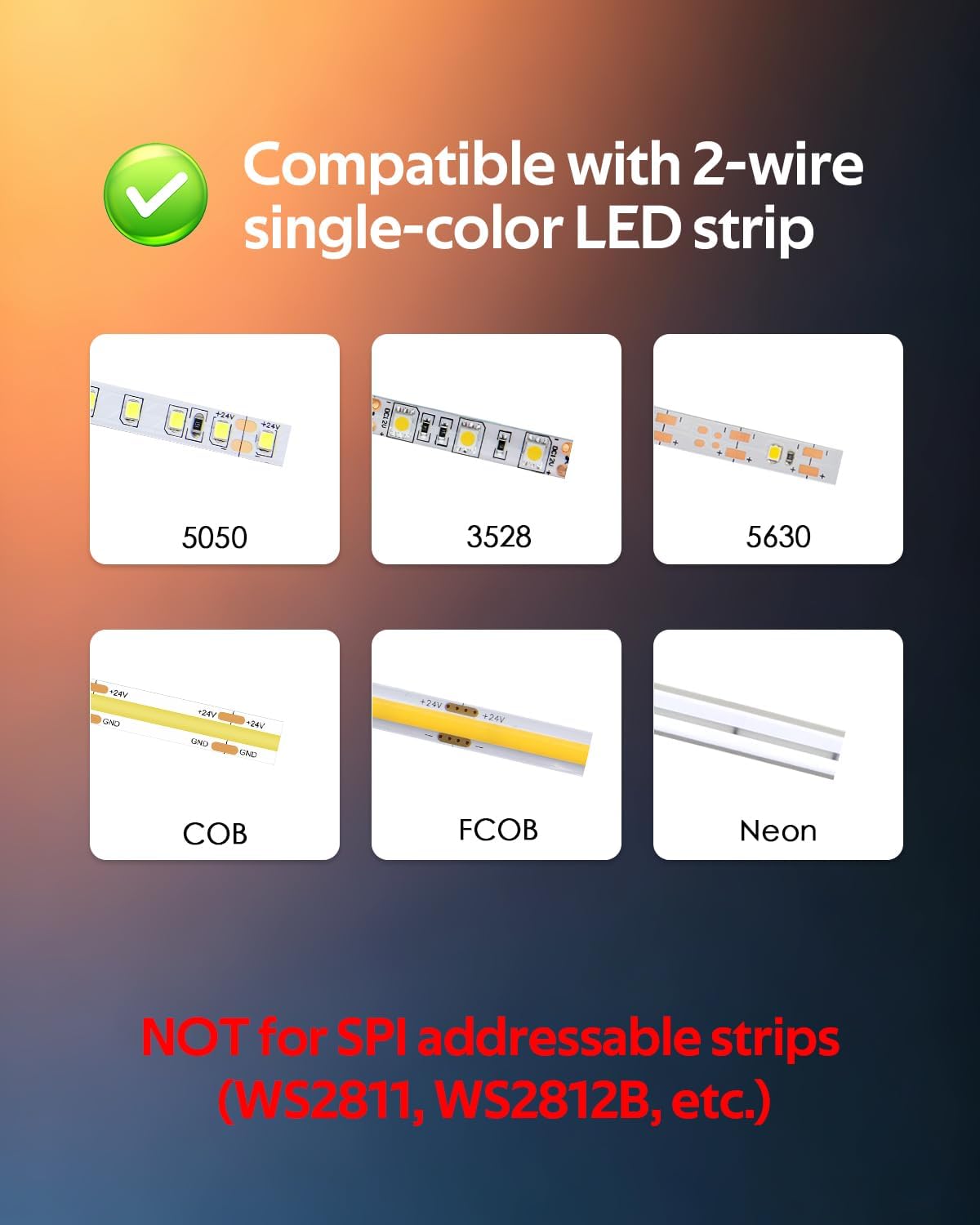 Aclorol LED Strip Controller with Remote, Dimming, 4 Zones Group Control image 5