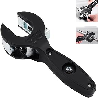 Ratcheting Tubing Cutter, 2 in 1 Close Quarters Tube Compact Cutter, for Copper, PVC and Metal Pipes(5/16" to 1-1/8")