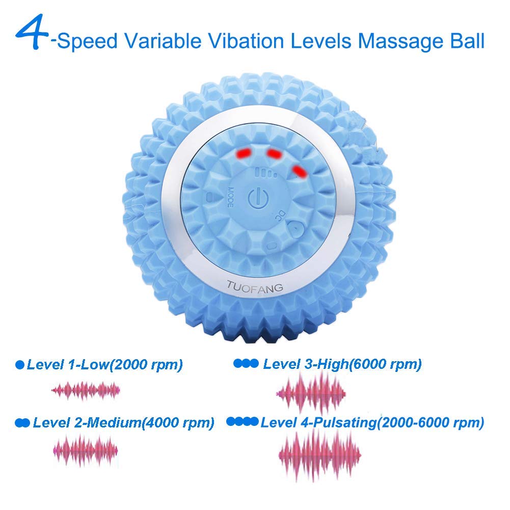 Amazon.com: Electric Vibrating Massage Ball, 4-Speed High-Intensity Fitness  Yoga Massage Roller, Relieving Muscle Tension Pain & Pressure Massagers,  Rechargeable & Washable Neck/Back/Waist/Foot etc Body Massager : Health &  Household
