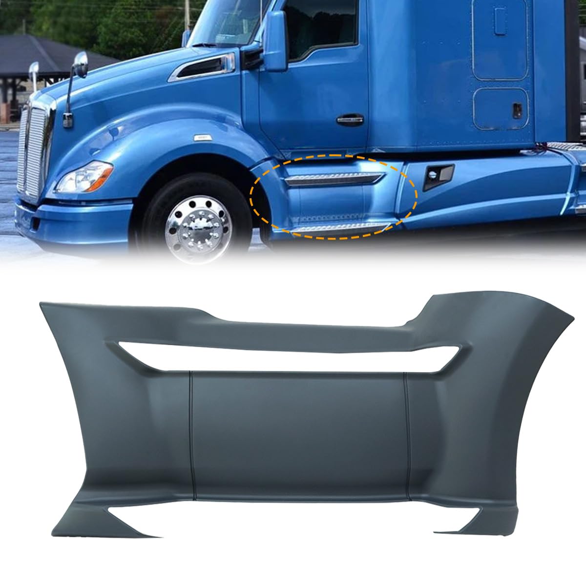 Sterlix Black Front Side Fairing For Kenworth T680 2013-2021 OE Replacement Right Side Step Fairing Panel Side Skirt for T680 Accessories