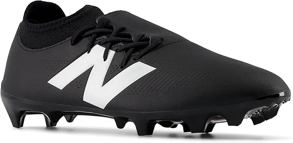 New Balance Unisex Furon Dispatch FG V7+ Soccer Shoe, Black/White/True Red, 9.5 US Men