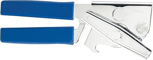 Winco Twist & Out abrelatas, 17.78cmL, portátil, cromado, agarre suave HDL