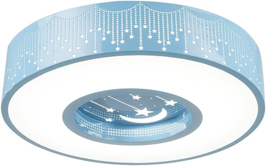 Malovecf Modern and Art Children's Room Meteor Round Ceiling Light for Boys and Girls, 40CM, 24W, White Light (Blue)