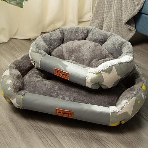 Miniatura 2 de Cama para mascotas, acogedora cama para mascotas, colchones de felpa suave para gatos, cojines antideslizantes para mascotas con almohadillas