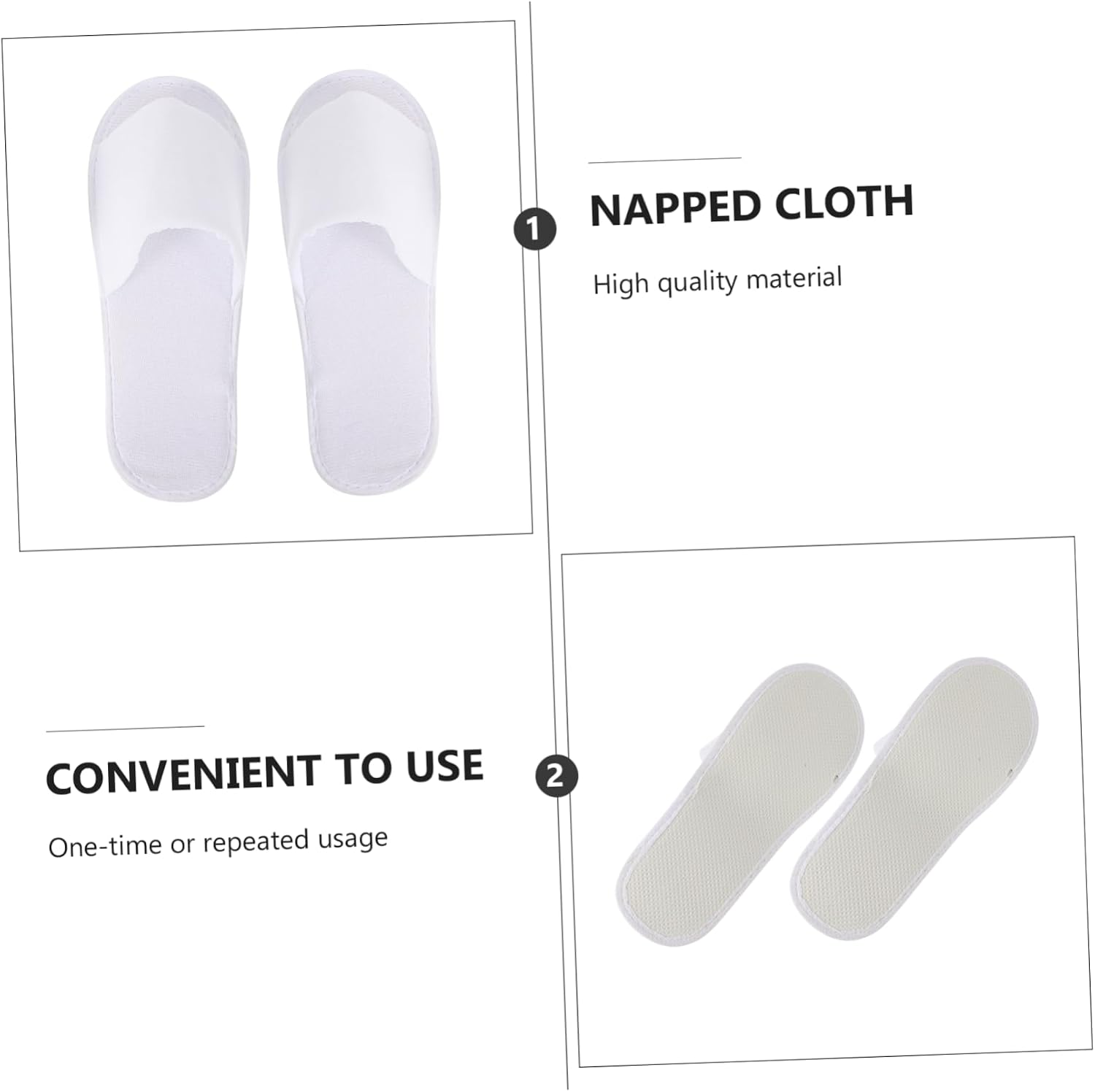 LIFKOME 10pairs Indoor Hotel Slippers Disposable Guest Shoes for and Travel Comfortable Open-toe Design for Men and Women for Hospitality Needs