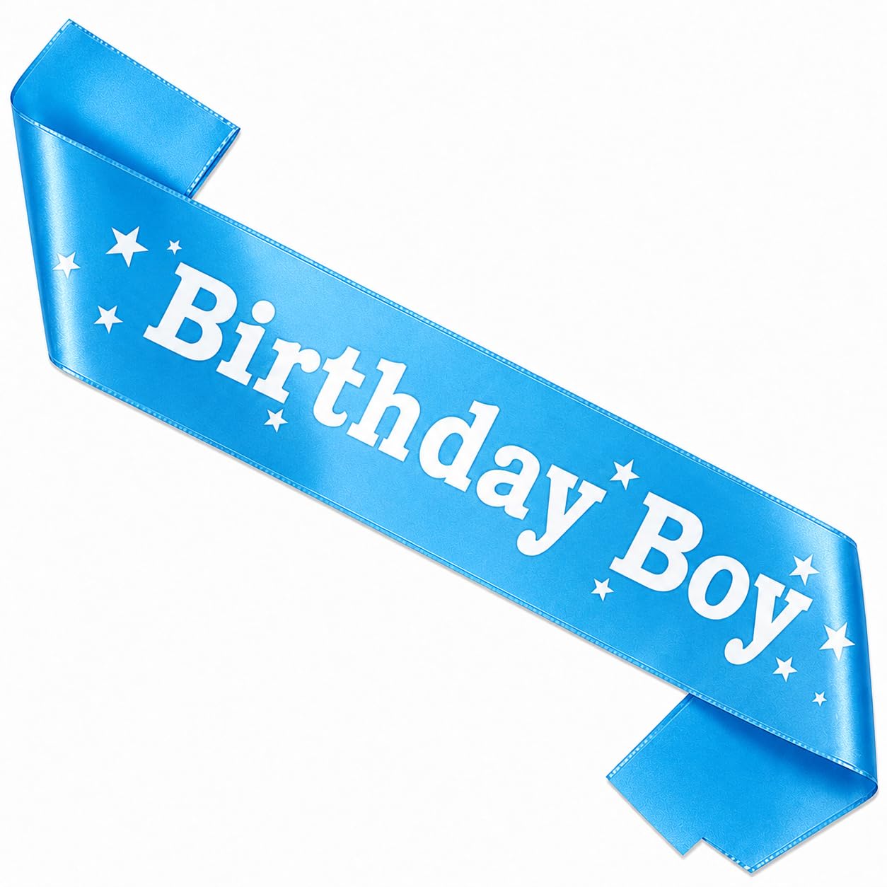 Fun Affairs Birthday Boy Satin Sash Blue Color for 10th, 13th, 16th, 18th, 21st Favors Decoration Sash for Boys Happy Birthday Party