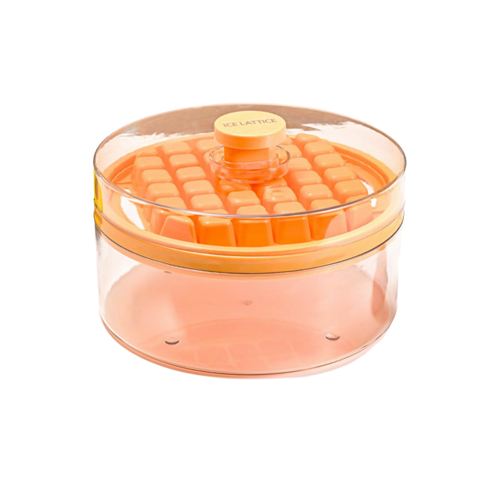 MALSSE Round Ice Tray with Storage Box Easy to Clean Molds with Lid Large Capacity Container for Chilling Beverages Storage Box