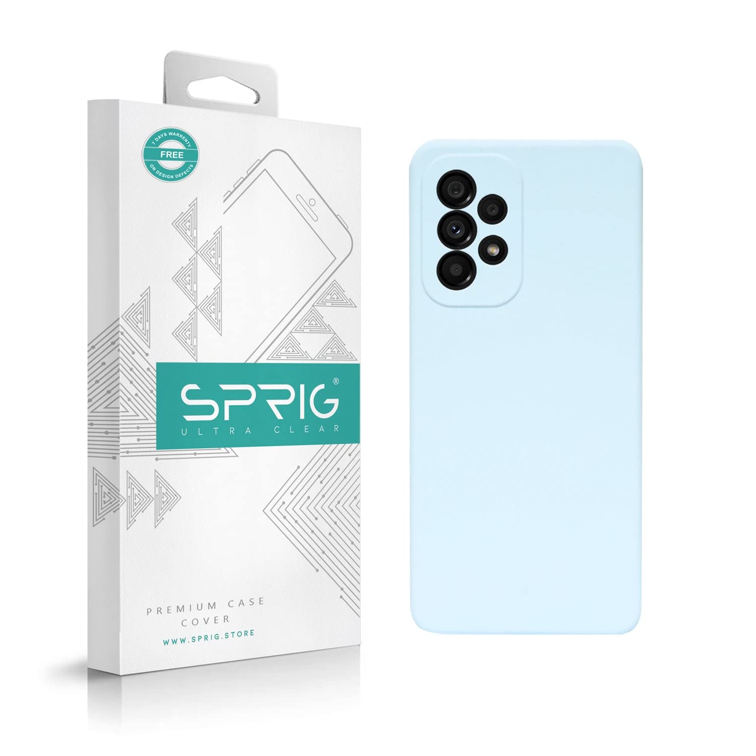 SPRIG Compatible with Samsung Galaxy A53 Phone Liquid Silicone Cover Premium Back Cover Drop Tested Shock Proof Mobile Case for Men, Women, Boys and Girls with Camera Protection (Light Blue) (B0B1PTMRLL) Amazon Price History, Amazon Price Tracker