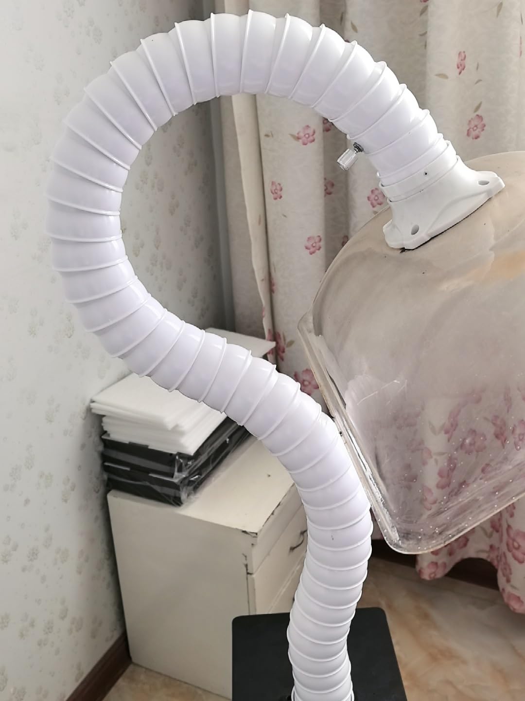 Tubo Flessibile articolato per aspirazione fumi di Saldatura con Cappuccio, Sistema di filtrazione dell'Aria da 1,5 m per saloni di Bellezza e Uso Industriale, Diametro 160 mm, Design Artico