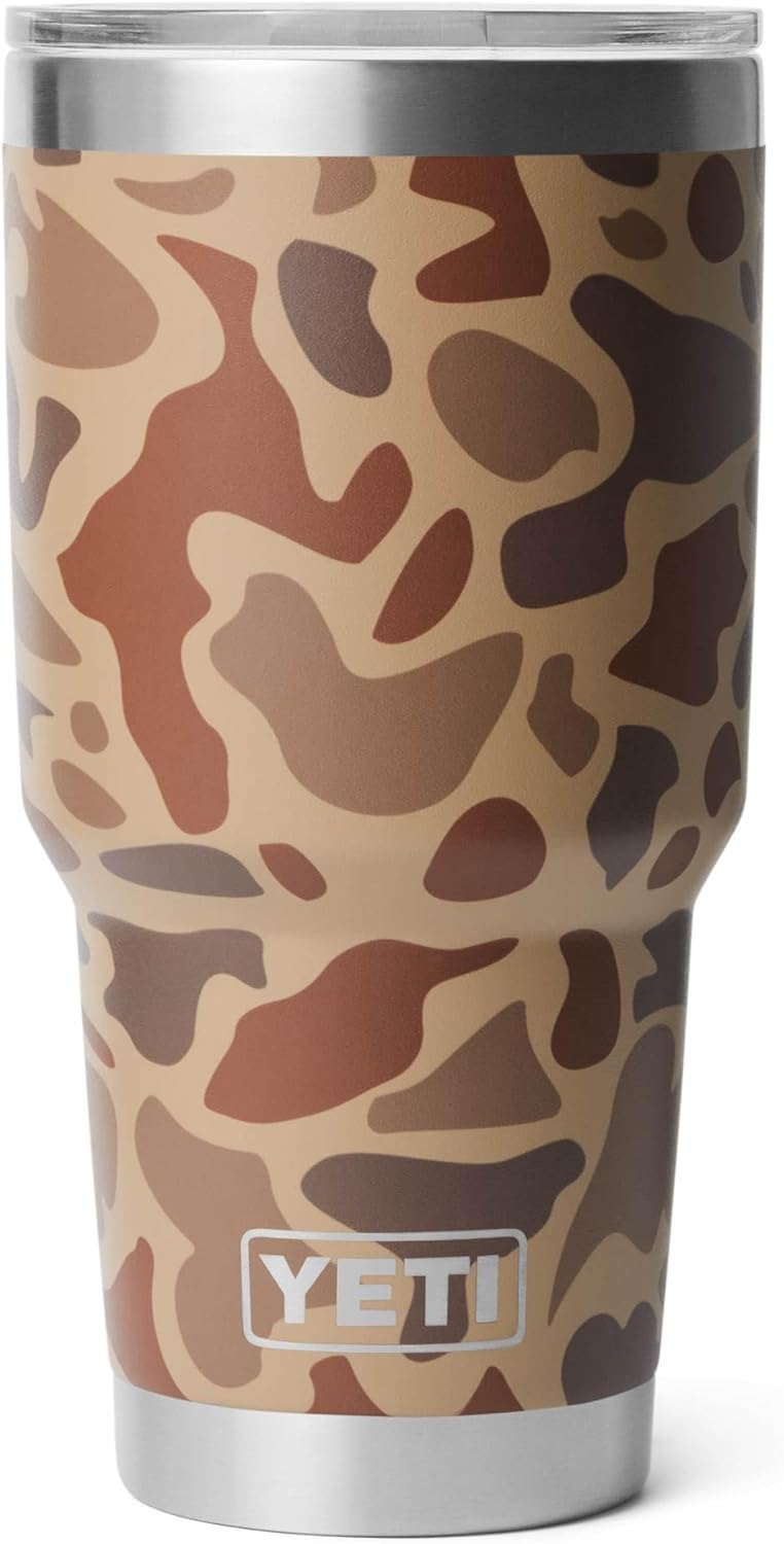 YETI Rambler 30 oz Tumbler, Stainless Steel, Vacuum Insulated with MagSlider Lid, Wetlands Camo