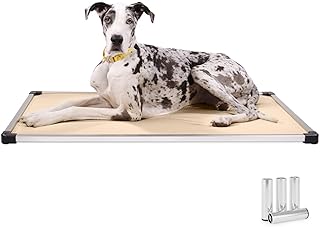 K9 Ballistics Chew Proof Armored XXL Crate Bed 50 x 33 for XX Large Dogs - Virtually Indestructible Pad, Preassembled, Withstands Aggressive Chewers - Fits 54” Wire Crates, Sandstone