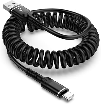 USB to USB C Coiled Cable Fast Charging,Retractable USB C Car Charger Cable | 6FT Android Auto Type C Cord for Samsung Galaxy S26 S25 Ultra A17 A16 A56 A36 A15 A55 Pixel 10a 10 9 Pro iPhone 17 16 Pro Max