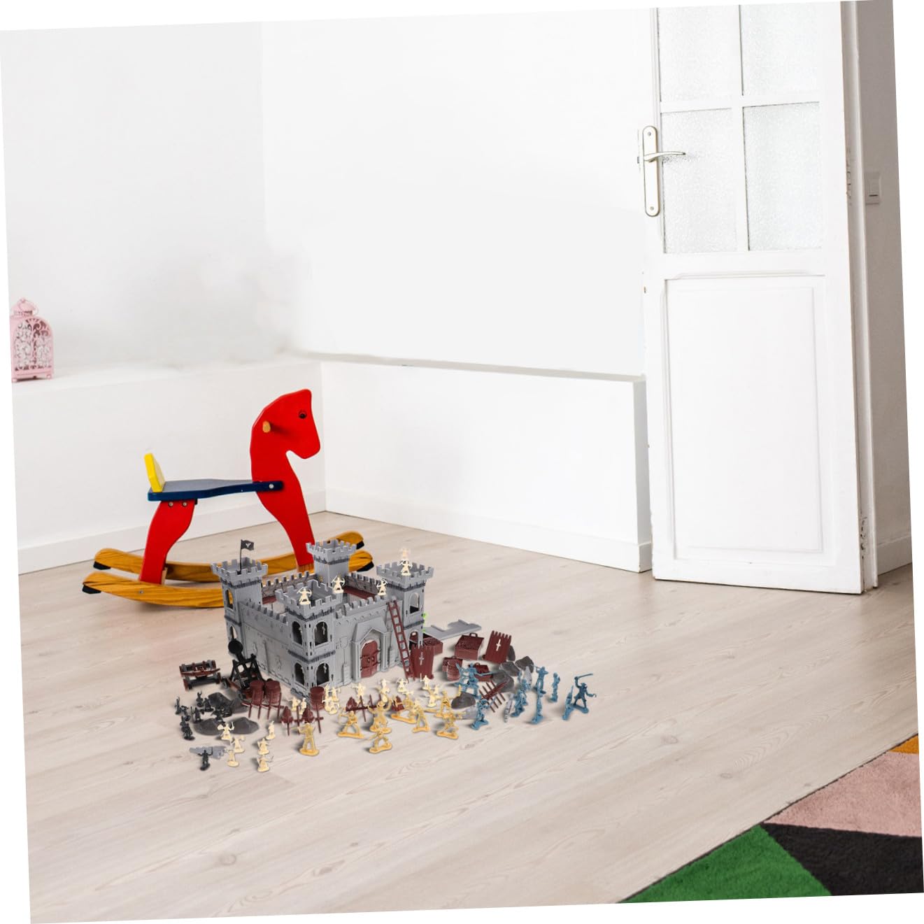 Set Castello Assemblato a Tema Pirata 310 Pezzi, Plastica | Decorazioni a Tema Pirata, Accessori Inclusi in Borsa, per Feste Speciali e Natale