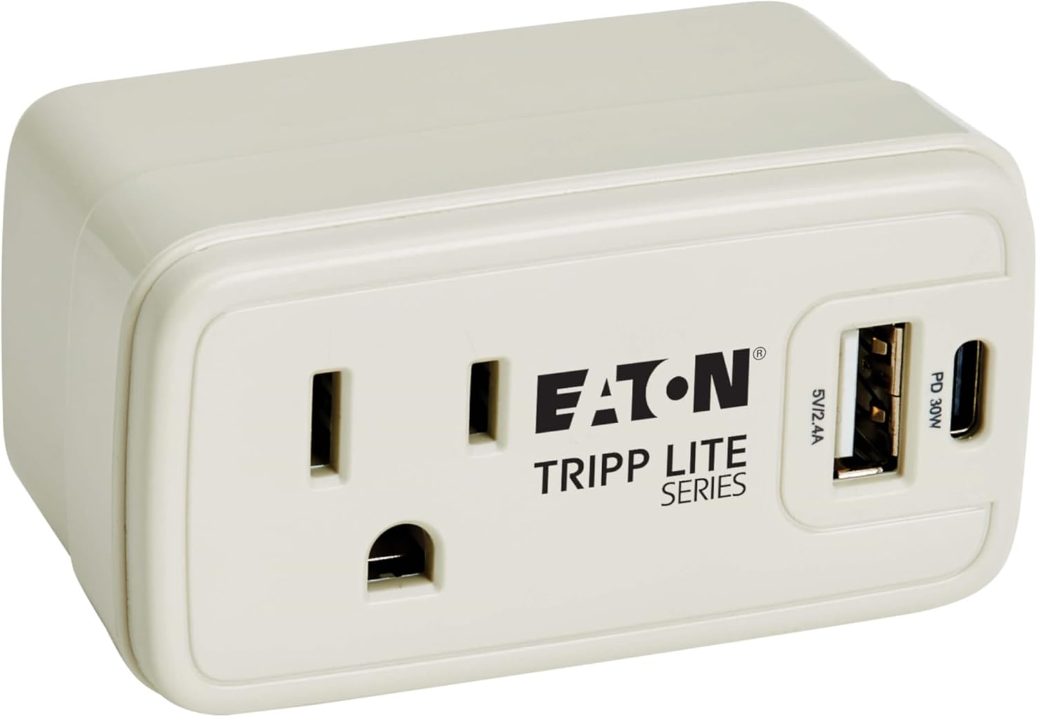 Eaton Tripp Lite SK10C32 White Outlet Extender Power Strip + 2 USB Ports