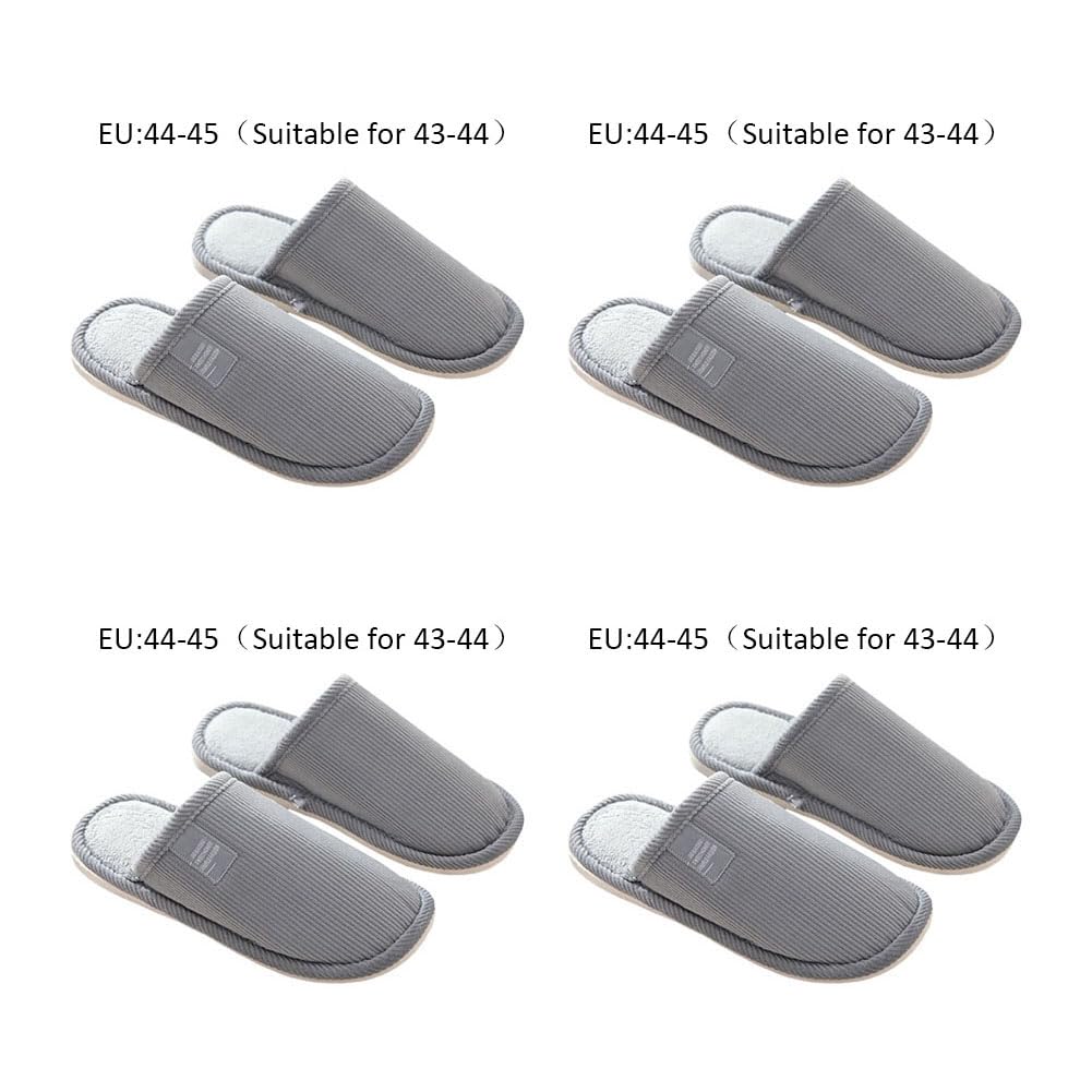 Zapatillas de casa Unisexo,4 Pares Antideslizantes de Zapatillas Casa Lavables Zapatillas de Estar por Casa Invierno Peluche Forro Pantuflas Cómodo Caliente Zapatos de Algodón
