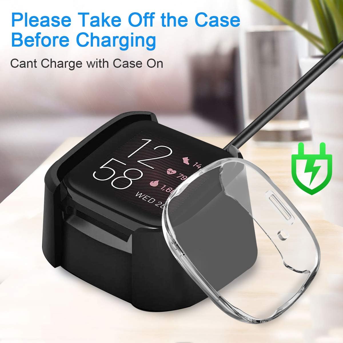 Suoman 3-Pack for Fitbit Sense and Versa 3 Case, All-Around Protective Plated TPU Bumper Cover Screen Portector Case for Fitbit Versa 3 / Sense Smartwatch, Clear+Clear+Clear