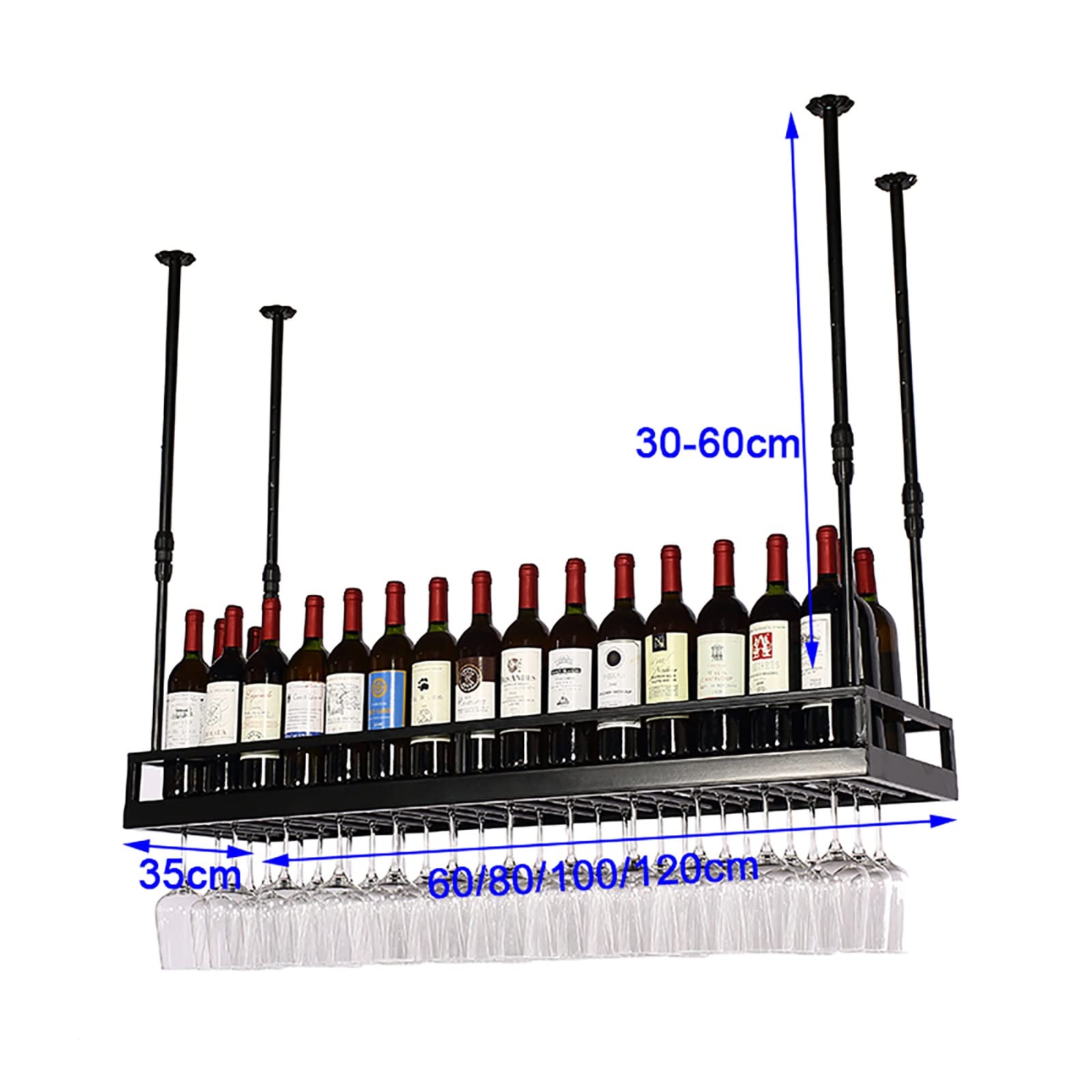 Amazon|天井ワイングラスラック、メタルワインラック、11.8-23.6 Amazon|天井ワイングラスラック、メタルワインラック、11.8-23.6