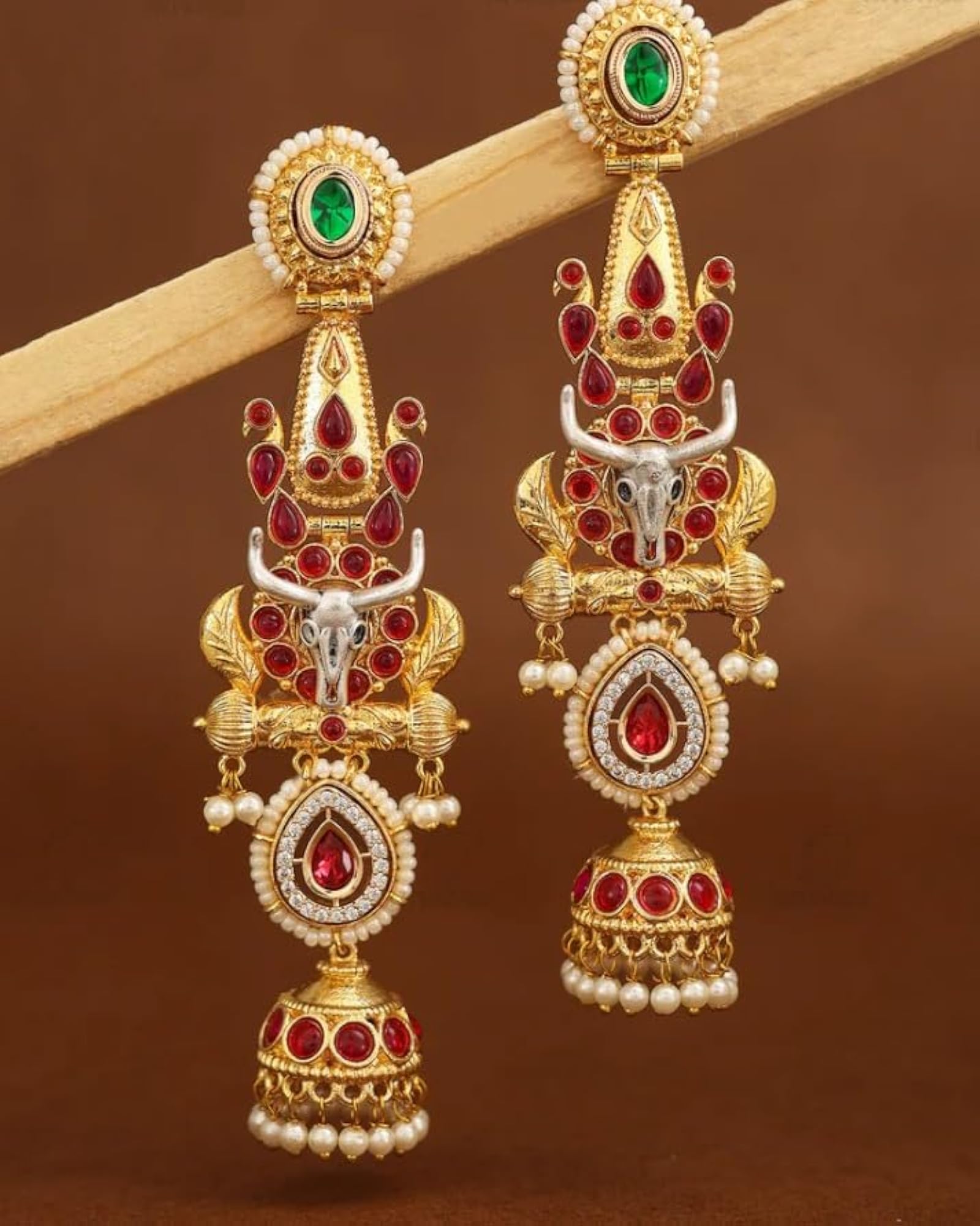 Women's Gold Plated Crystal Dangler Earrings, Gift for Her