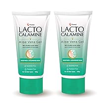 Lacto Calamine Aloe Vera Gel with 99% Pure Natural Aloe Vera, Vitamin E and Glycerin, No Parabens, No Sulphates (150 g) – Pack of 2