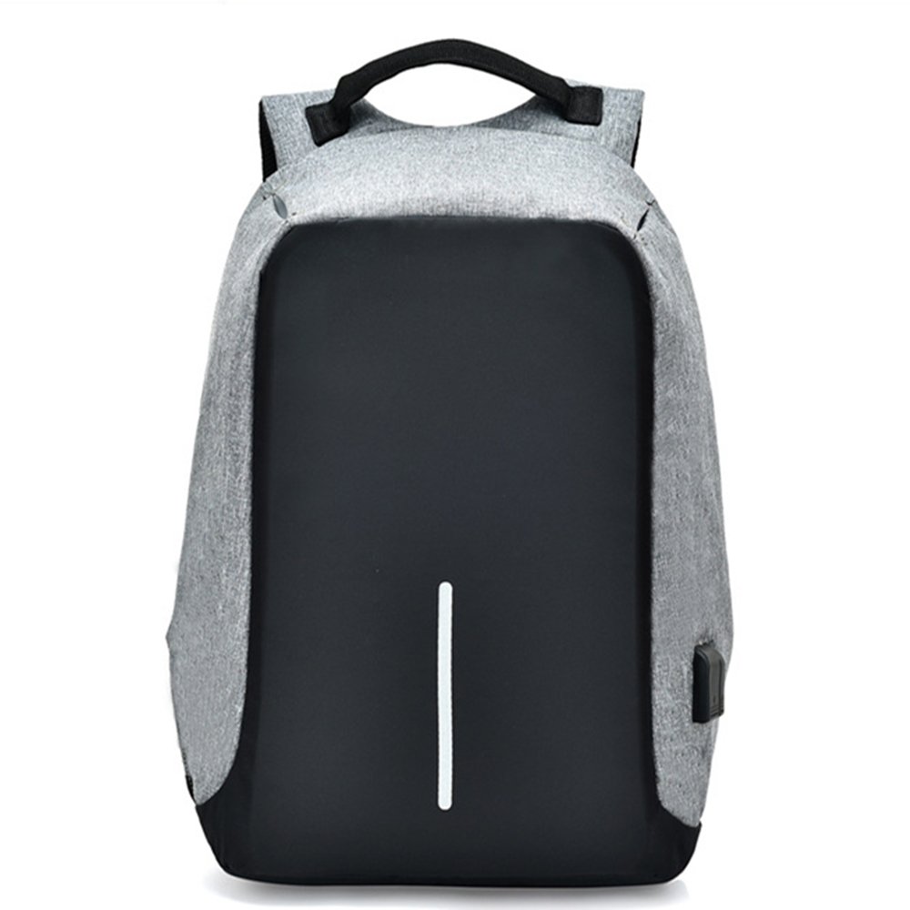 Smart Laptop backpack Anti-theft travel business backpack with USB charger port and lock fits laptop and notebook (Grey)