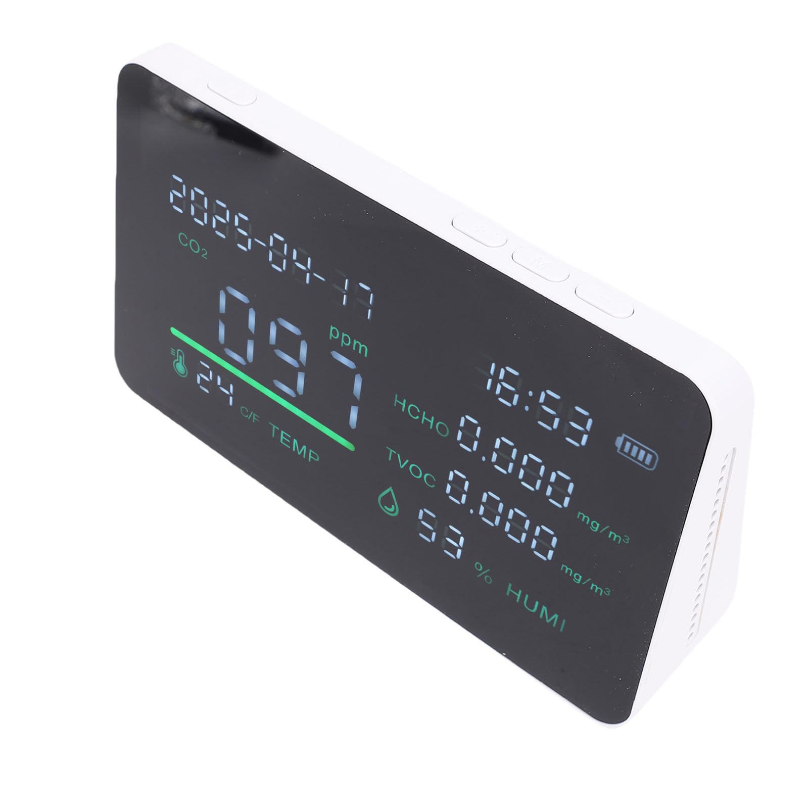 Detector de Calidad del Aire Tester HCHO TVOC Multifuncional para Salas de Estar sótanos