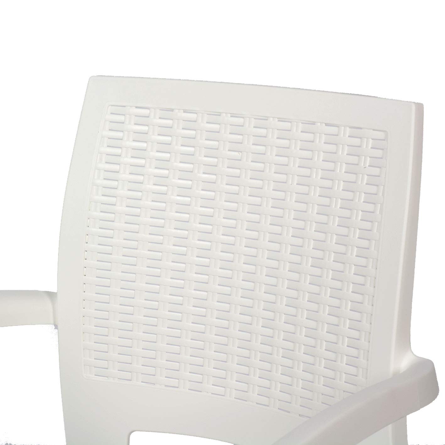 CREVICOSTA QUALITY MARK MARCAS DE CALIDAD - Caribe - Lote de 4 Sillas de Resina. 85 x 54 x 57 cm (Blanco)