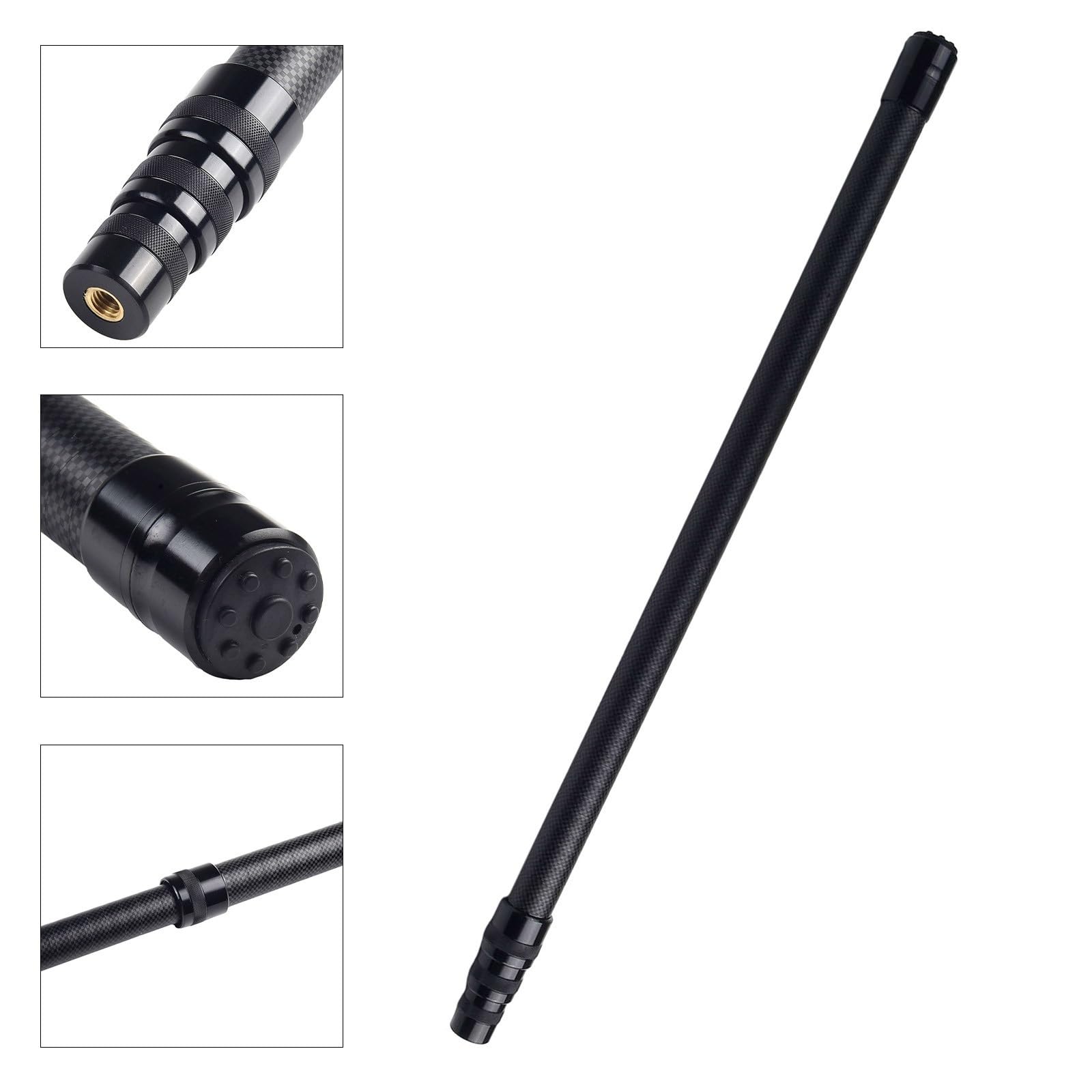 Retino da Pesca Canna da Pesca telescopica in Fibra di Carbonio, Asta for guadino da Pesca, Attrezzatura da Pesca alla Carpa, Accessori for canne da Pesca Portatili