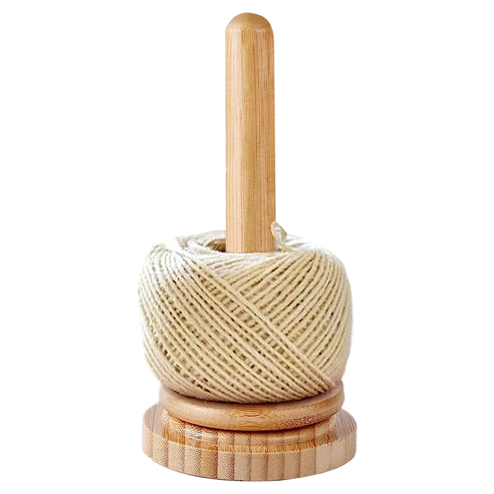 Yarn Ball Holder for Knitting and Crocheting, Wooden Yarn Holder Spinner, Rotating Pendulum Yarn Ball Dispenser Stand, Crochet Yarn Holder Spinner, Crochet Accessories Gift for Knitting Lovers