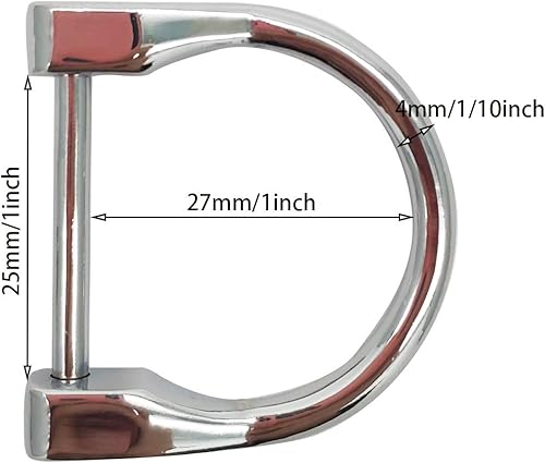 Miniatura 3 de 4 anillos en forma de U de 1 pulgada con tornillo en forma de U para llavero cromo