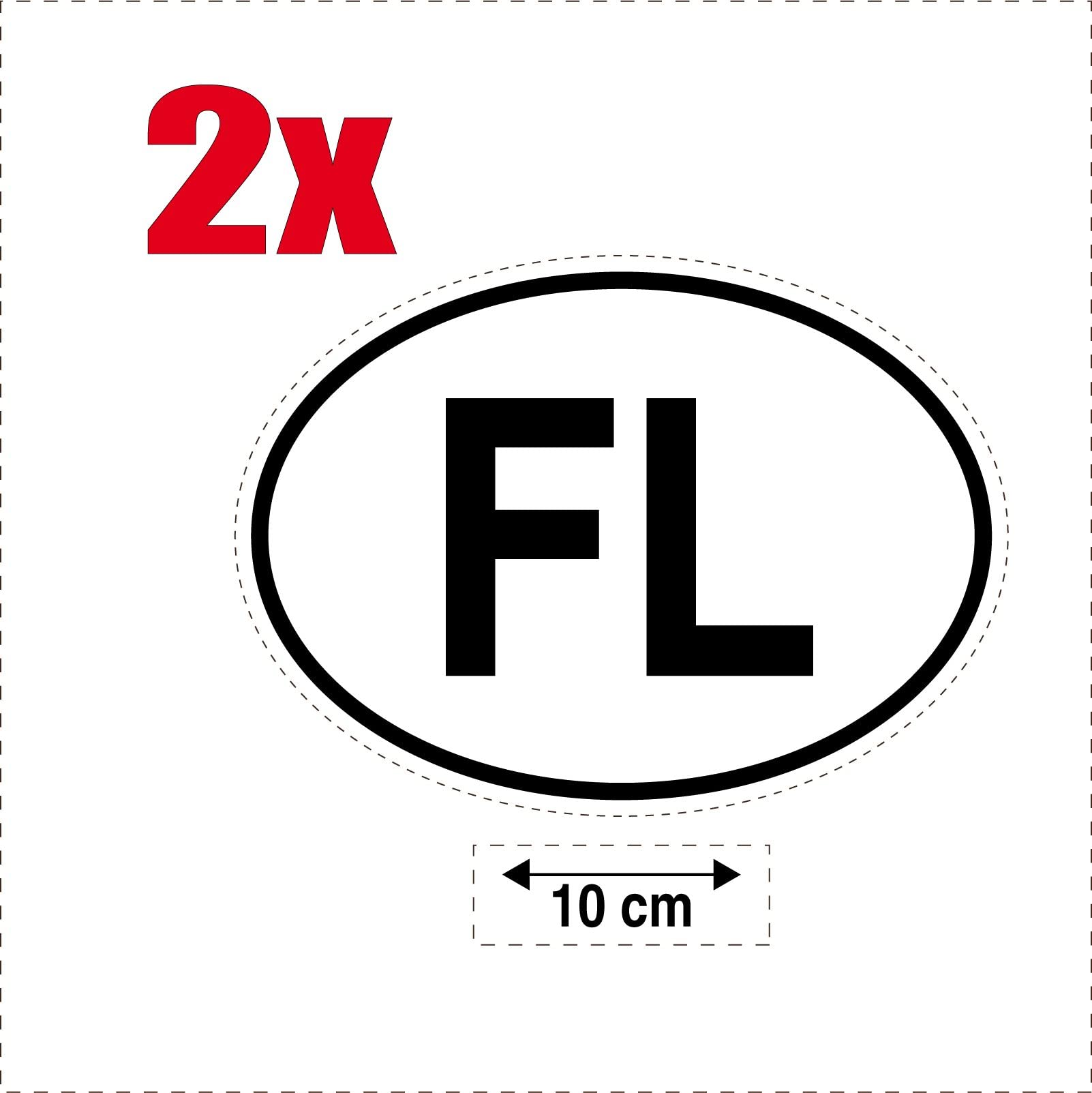 Autocollant Code Pays LI - Liechtenstein