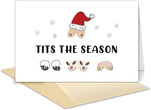 Miniatura 7 de Divertida tarjeta de Navidad para adulto para él Bf, You Have Me Hilarante regalo de felicitación de Navidad, tarjeta traviesa para el día de