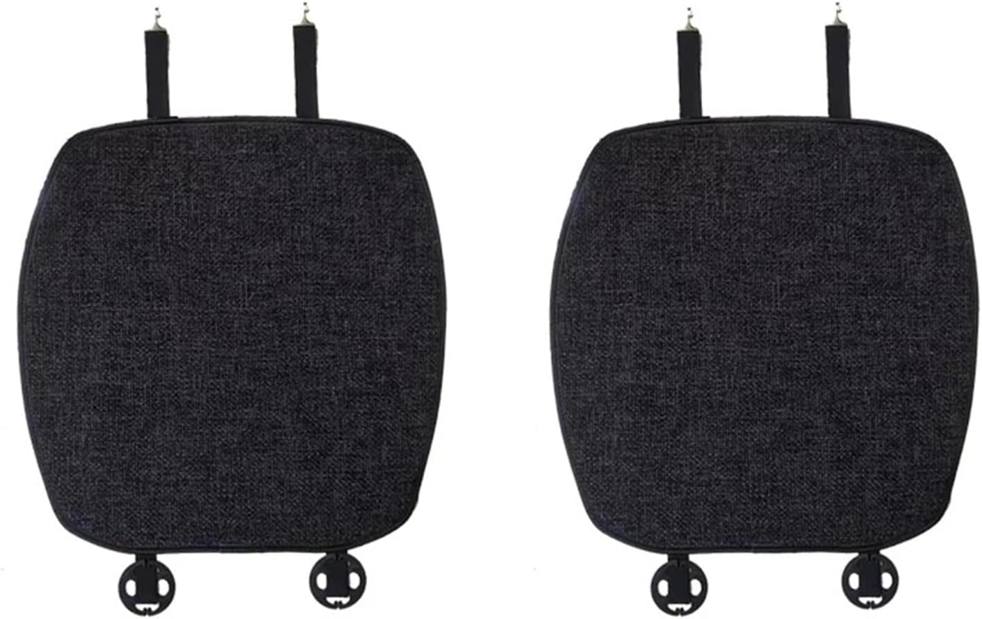 R-timer Car seat cushion for Citroen C2 C4 C5 AIRCROSS C6 C3-XR C3L C5X XSARA, breathable seat cushion, non slip linen mat, luxury interior pad, comfortable chair cover black,2 PCS