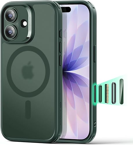 Vista 631 de ESR Funda para iPhone 15 Pro Max, compatible con MagSafe, de grado militar, negro transparente