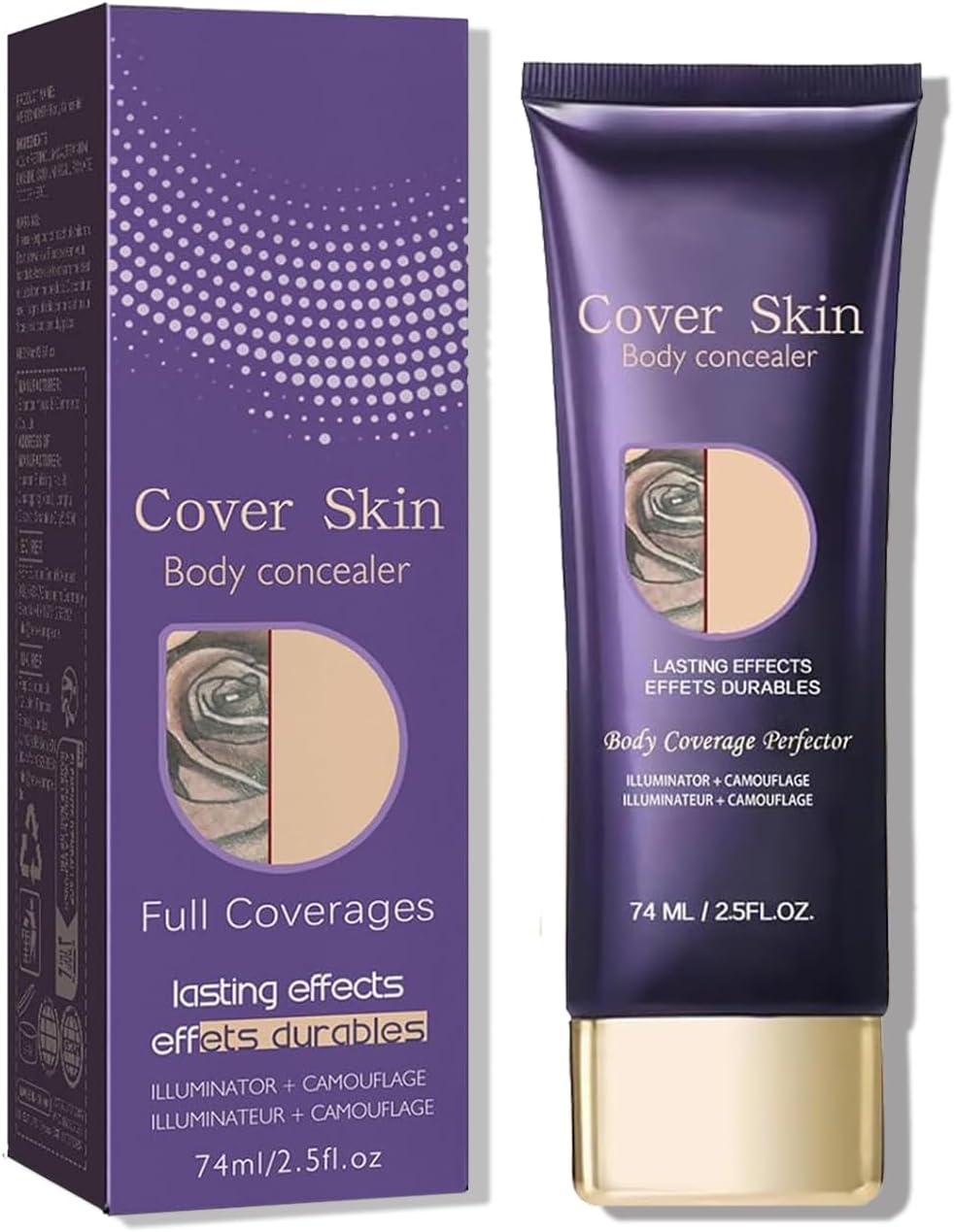 All over Complexion Perfector, Body Coverage Perfector, Tattoo Cover up Makeup Waterproof, Cream Body Makeup, Transfer-Resistant Body Makeup, Long Last Body Foundation（1PCS）