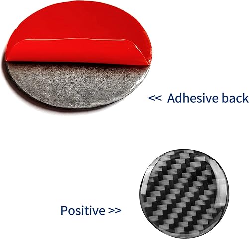 Miniatura 3 de SUNBREATH Adhesivo de marco de ajuste de botón de control central de fibra de carbono real, accesorios interiores, decoración compatible con Jeep