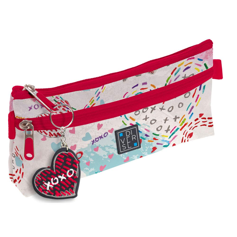 Grafoplás 37540703 Diverse Collection Flat School Case, Model XOXO, 23 x 10 cm