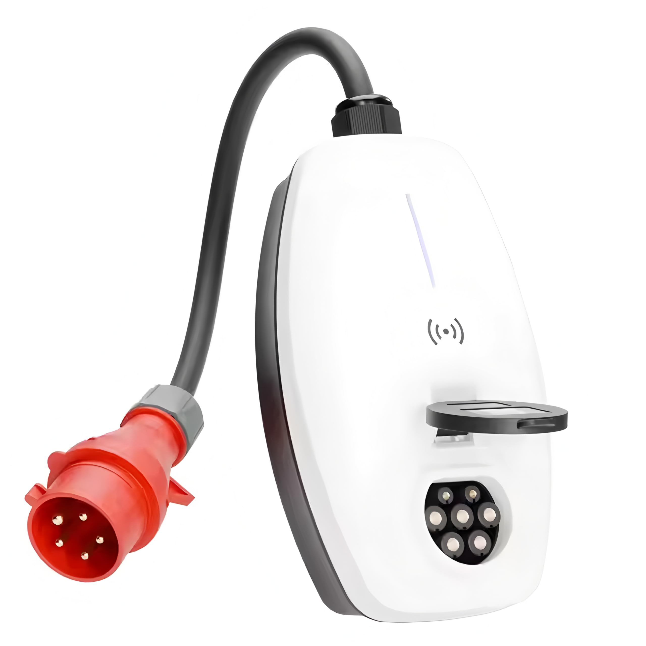 Ev Charger | Wall Mount and Portable | Electric Car Charger Type 2 | UK Plug | Single and Three Phase Compatible | Waterproof | 22kW | Carry Bag | Indoor & Outdoor