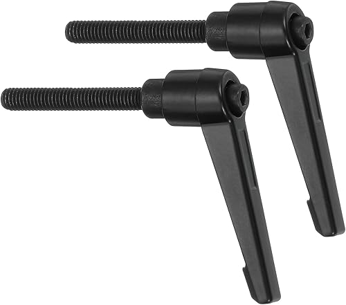 Miniatura 37 de uxcell 2 perillas ajustables M8 x 3.150 in, mango de rosca macho, botón de trinquete de liberación rápida, perno giratorio para maquinaria de torno