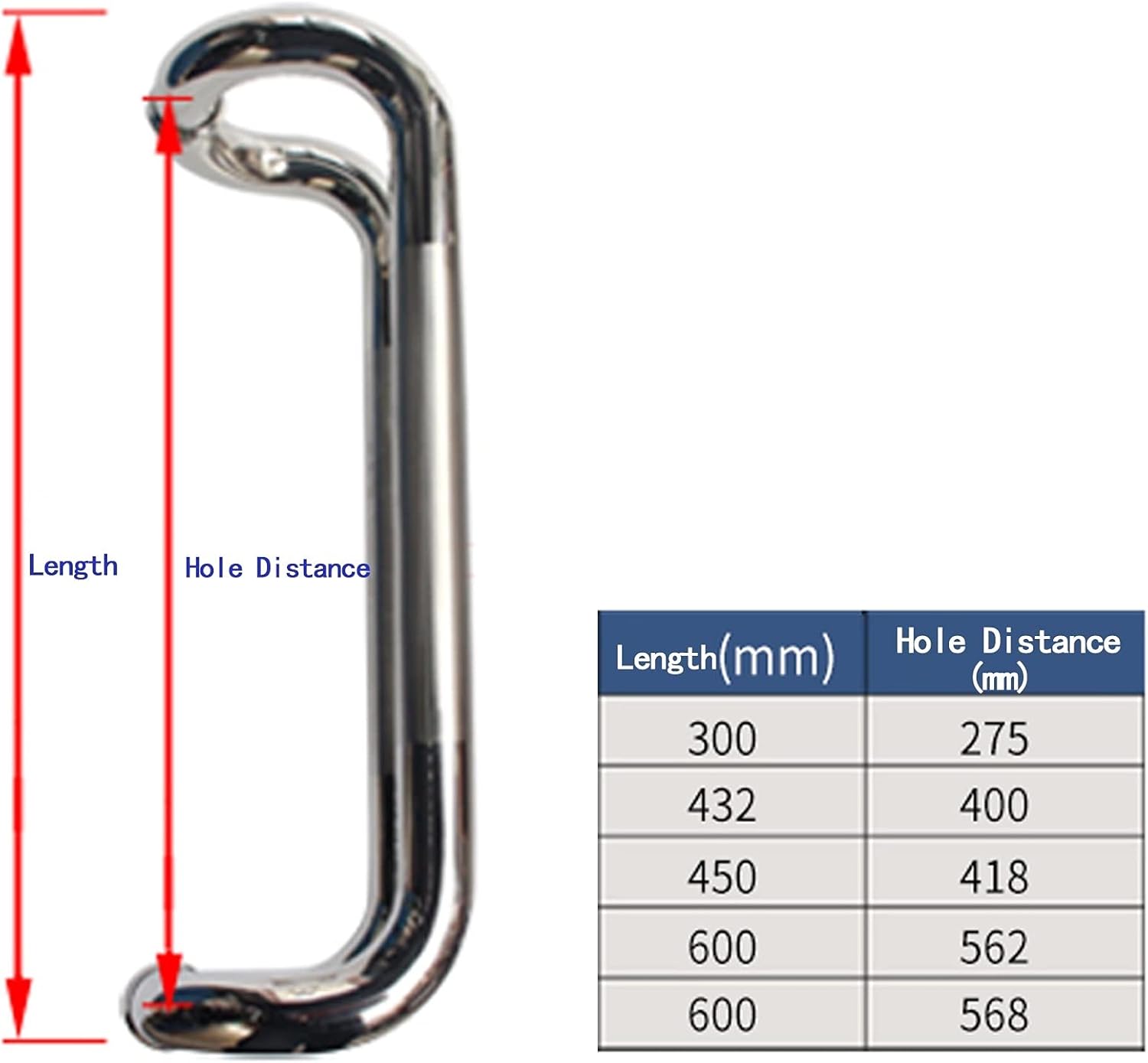 Modern Entrance Glass Door Handles are Suitable for Sliding Barn Doors | Pull Push Barn Door Knob Button | Shower Enclosure Towel Bar with Bathroom Accessories (Size : Hole Distance 275mm)