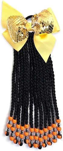 Beaded Crochet Braid Extensions 9 Inch 12 Strands Synthetic Ponytail Hairpieces 