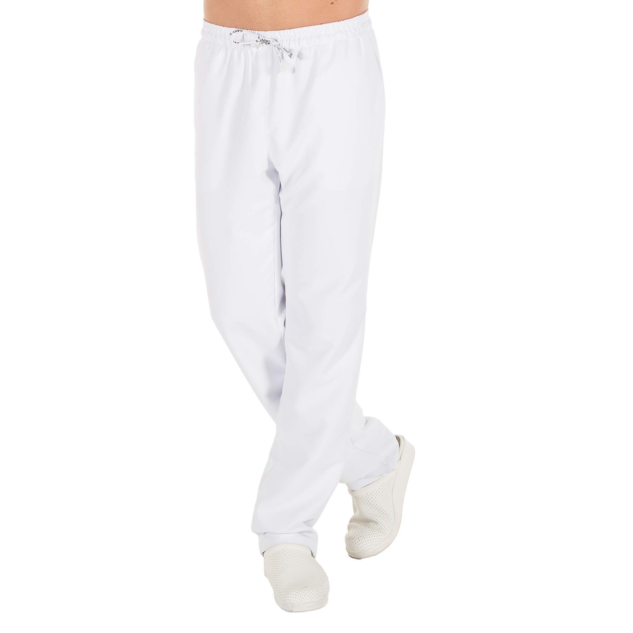 Pantalones de Salud con Bolsillos Unisex Cintura Elástica Uniforme de Trabajo Clínica Hospital Limpieza Veterinaria Higiene Hospitalidad - 700600