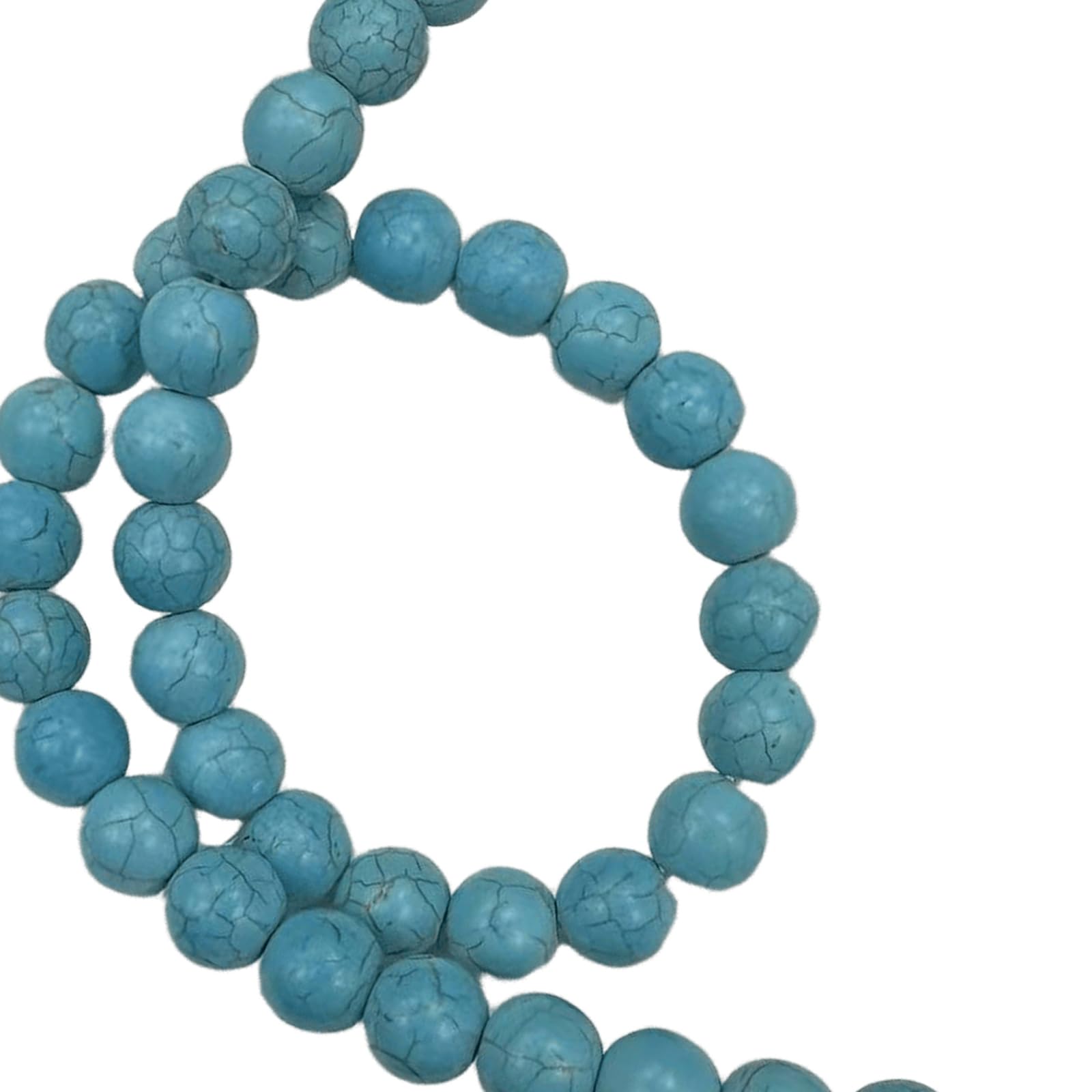 Carotoe 5Mm Unique Blue Turquoises Round Spacer Beads For Accessories Assembling Turquoises Beads For Jewelry Making