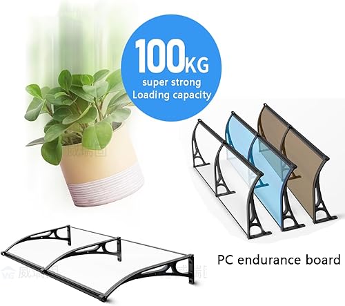 Miniatura 5 de Toldo para ventana de puerta de patio, cubierta de policarbonato para puerta delantera, toldo para puerta, toldo para jardín, ventana al aire libre,