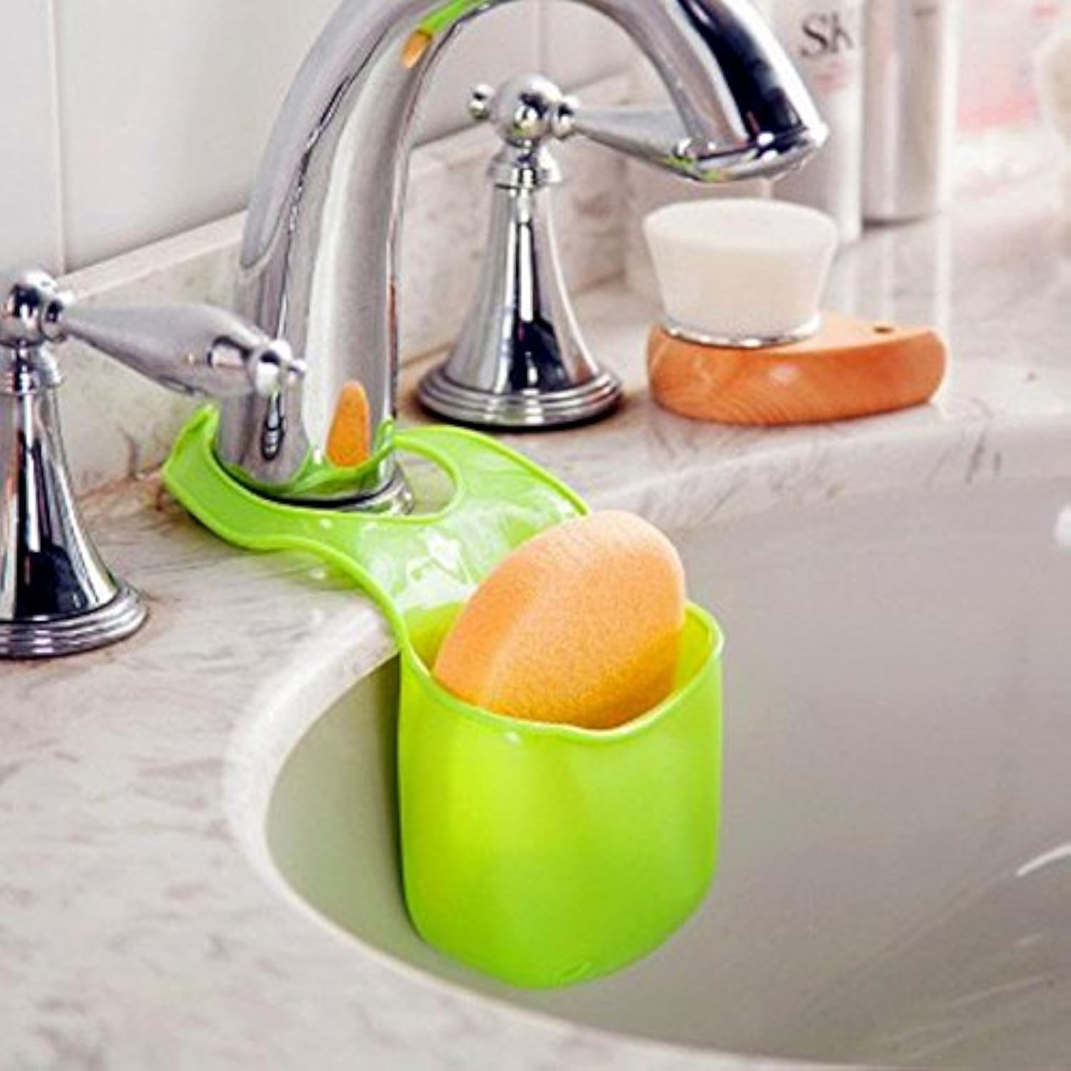 Pindia Convenient Sponge Holder Sink Holder Soap Dish Clean & Dry Soap Holder Kitchen Gadget Organizer (B01FZBJ0HC) Amazon Price History, Amazon Price Tracker