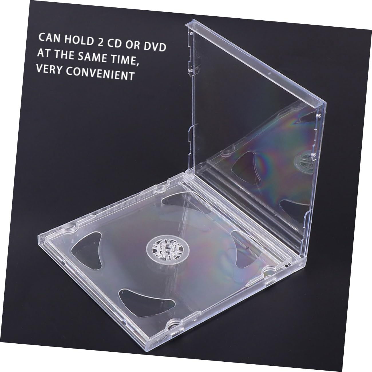 Veemoon Custodia Trasparente per CD e Dvd in Plastica Rigida, Portatile e Compatta, Confezione da 25 Pezzi, per Conservare Dischi a Casa
